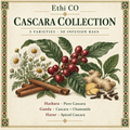 Ethi CO Cascara Collection botanical illustration: Hashara, Ganda and Harar; 3 varieties, 30 infusion bags.