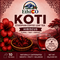 Koti Hibiscus coffee leaf tea, 10 tea bags, 25 g (0.88 oz).