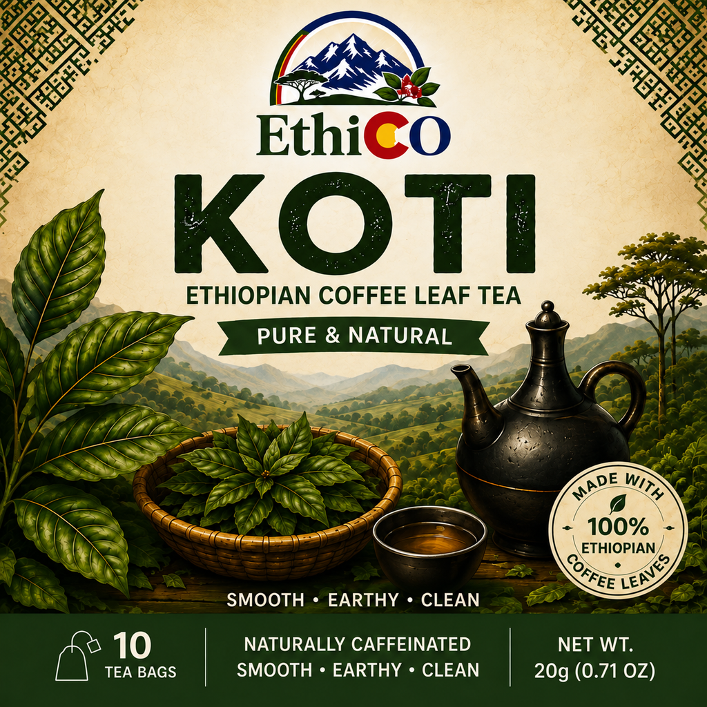 Pure Koti coffee leaf box, available with your custom label