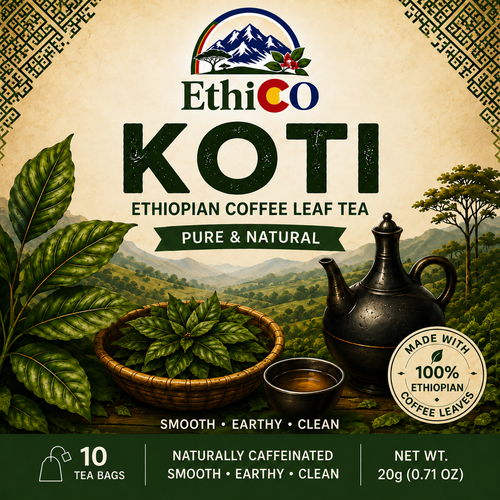 Pure Koti coffee leaf box, available with your custom label